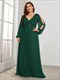 Wholesale Chiffon Plus Size Evening Dresses With Long Lantern Sleeves