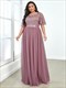 Plus Size Wholesale Evening Dresses Print Sequin With Cap Sleeve
