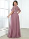 Plus Size Wholesale Evening Dresses Print Sequin With Cap Sleeve
