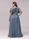 Plus Size Wholesale Evening Dresses Print Sequin With Cap Sleeve