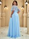 Plus Size Wholesale Evening Dresses Print Sequin With Cap Sleeve