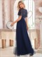 Floor-Length Wholesale Evening Dresses Print Sequin With Cap Sleeve