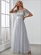Floor-Length Wholesale Evening Dresses Print Sequin With Cap Sleeve