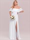 Women'S Off Shoulder Ruffle Thigh Split Wholesale Bridesmaid Dresses