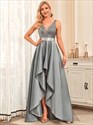 Robes de bal scintillantes dos nu pour femmes