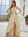 Robes de bal scintillantes dos nu pour femmes