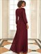  V-Neck Shiny Wholesale Evening Dresses With Long Sleeve