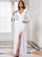  V-Neck Shiny Wholesale Evening Dresses With Long Sleeve