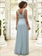 Double V Neck Floor Length Sparkly Wholesale Evening Dresses For Party