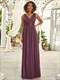 Double V Neck Floor Length Sparkly Wholesale Evening Dresses For Party