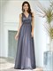 Double V Neck Floor Length Sparkly Wholesale Evening Dresses For Party