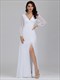 Evening Dresses Women'S V-Neck Shiny Wholesale Plus Size