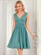 Cocktail Pleated Dresses Double V-Neck Wholesale Chiffon