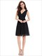 Cocktail Pleated Dresses Double V-Neck Wholesale Chiffon