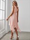 Brautjungfernkleid Großhandel Knielang Chiffon Mit Unregelmäßigem Saum