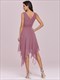 Brautjungfernkleid Großhandel Knielang Chiffon Mit Unregelmäßigem Saum