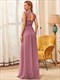 Maxi Lang Großhandel Abendroben V-Ausschnitt Empire Taille Chiffon