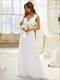 Maxi Lang Großhandel Abendroben V-Ausschnitt Empire Taille Chiffon