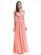 Maxi Lang Großhandel Abendroben V-Ausschnitt Empire Taille Chiffon
