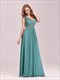 Maxi Lang Großhandel Abendroben V-Ausschnitt Empire Taille Chiffon