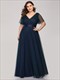 Plus Size Women'S V-Neck Floor-Length Wholesale Bridesmaid Dresses
