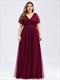 Plus Size Women'S V-Neck Floor-Length Wholesale Bridesmaid Dresses