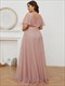 Plus Size Women'S V-Neck Floor-Length Wholesale Bridesmaid Dresses