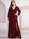 Sequin Wholesale Evening Party Dress Shiny V Neck Plus Size