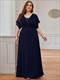 Plus Size Großhandel Abend Partykleid A-Linie Empire Taille Chiffon