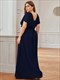 Plus Size Großhandel Abend Partykleid A-Linie Empire Taille Chiffon