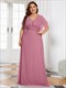 Plus Size Großhandel Abend Partykleid A-Linie Empire Taille Chiffon