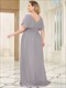 Plus Size Großhandel Abend Partykleid A-Linie Empire Taille Chiffon