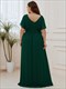 Plus Size Großhandel Abend Partykleid A-Linie Empire Taille Chiffon