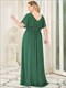 Plus Size Großhandel Abend Partykleid A-Linie Empire Taille Chiffon