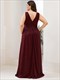 Double V Neck Maxi Long Plus Size Evening Dresses For Party