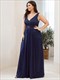 Double V Neck Maxi Long Plus Size Evening Dresses For Party