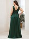 Double V Neck Maxi Long Plus Size Evening Dresses For Party