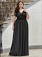 Double V Neck Maxi Long Plus Size Evening Dresses For Party