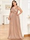 Double V Neck Maxi Long Plus Size Evening Dresses For Party