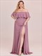 Ruffle Thigh Split Wholesale Bridesmaid Dresses Women'S Plus Size