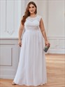 Robes de demoiselle d'honneur mode de gros grande taille en dentelle