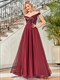 Pailletten Ärmelloses Abendkleid Großhandel Hohe Taille Tüll