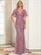 Fishtail Wholesale Party Dress Gorgeous V Neck Leaf-Sequined