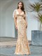 Fishtail Wholesale Party Dress Gorgeous V Neck Leaf-Sequined