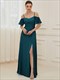 Bridesmaid Dress Wholesale High Split Chiffon With Spaghetti Straps