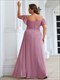 Wholesale Chiffon Bridesmaid Dress Plain Solid Color Plus Size