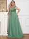 Sequin Sleeveless Evening Dress Ee00277 Wholesale High Waist Tulle Plus Size