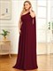 Long Evening Dresses One Shoulder Chiffon Ruffles Plus Size