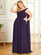 Long Evening Dresses One Shoulder Chiffon Ruffles Plus Size