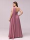Long Evening Dresses One Shoulder Chiffon Ruffles Plus Size